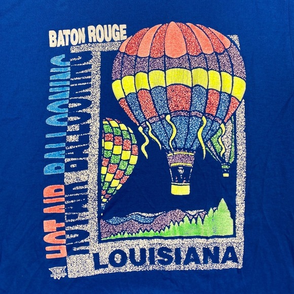 Vintage Hef-T Baton Rouge Louisiana Hot Air Ballooning T Shirt Tee Mens‎ Graphic - Picture 2 of 10